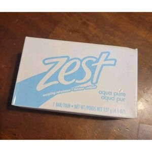 Vintage ZEST AQUA Deodorant Beauty‎ Bar Bath Size Soap - 1 Bar 4.5 oz. - Box